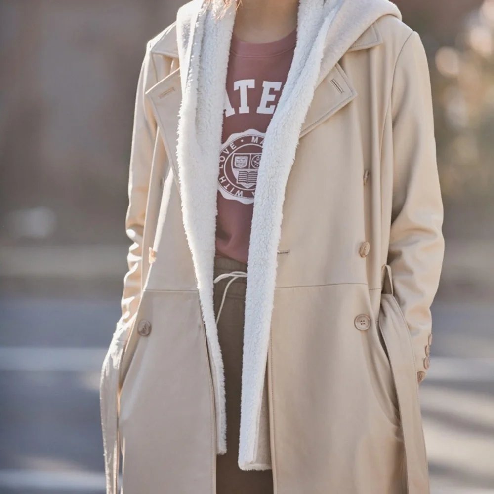 Anthropologie Sherpa lined hooded scarf new with tags